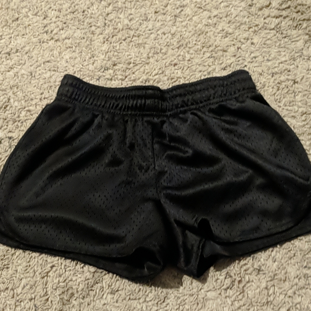 Black mesh shorts
